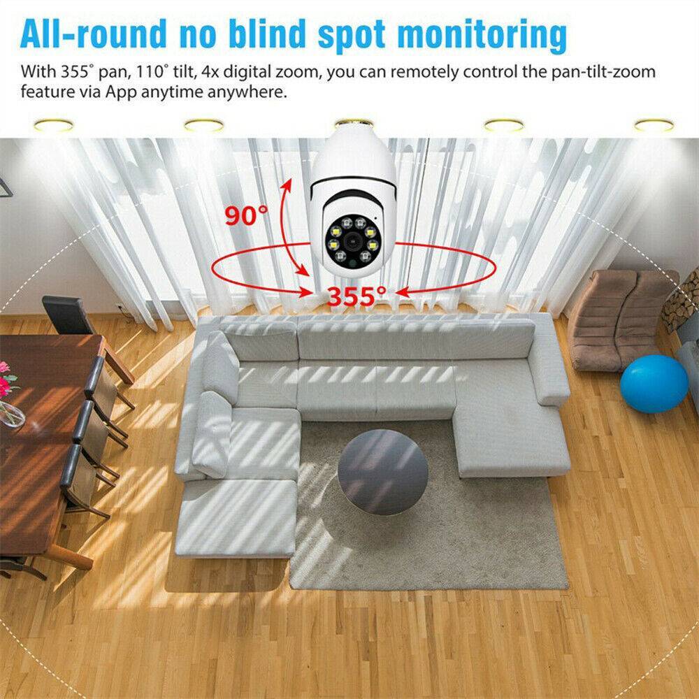 1080p Light Bulb Security Camera – Smart WiFi Home Protection