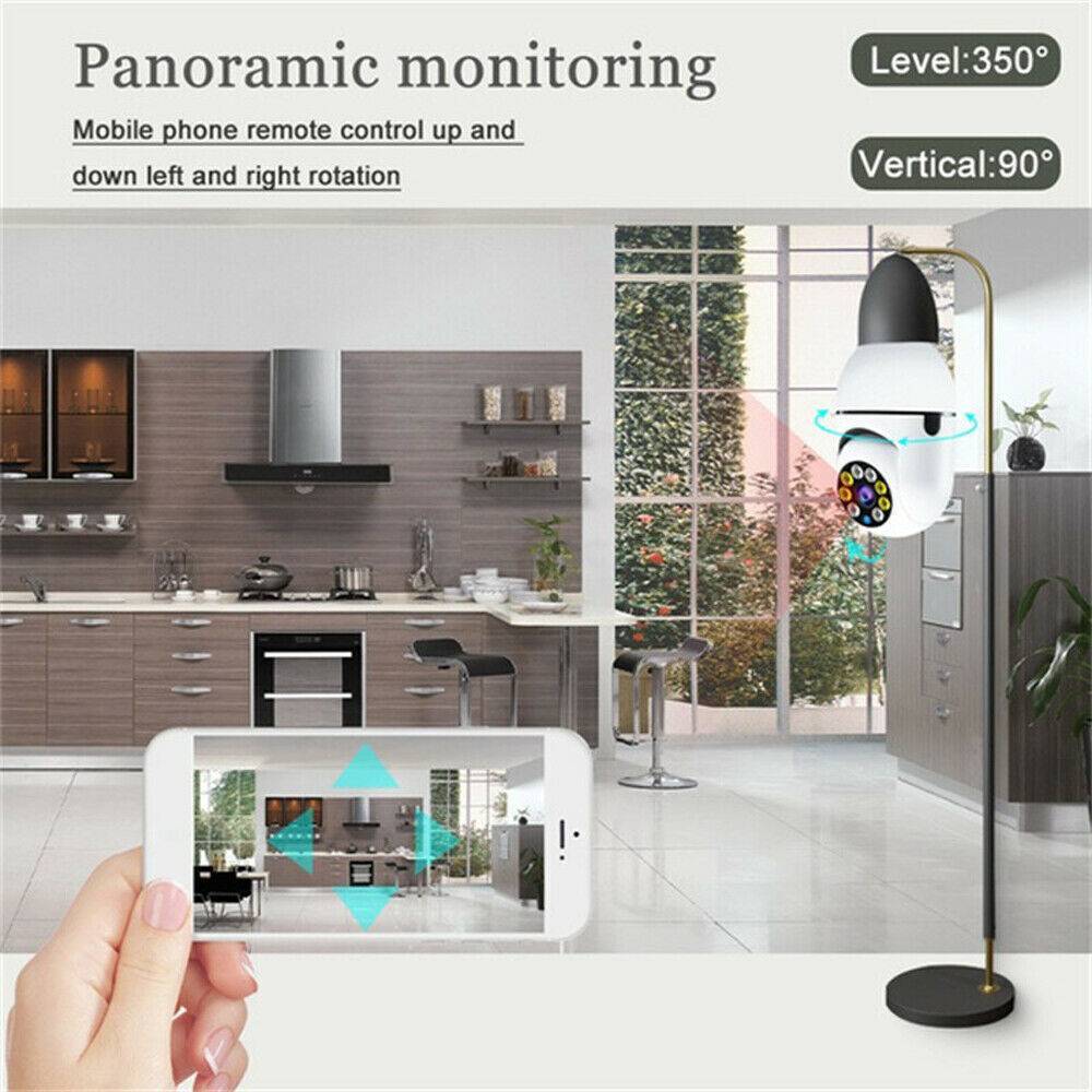 1080p Light Bulb Security Camera – Smart WiFi Home Protection