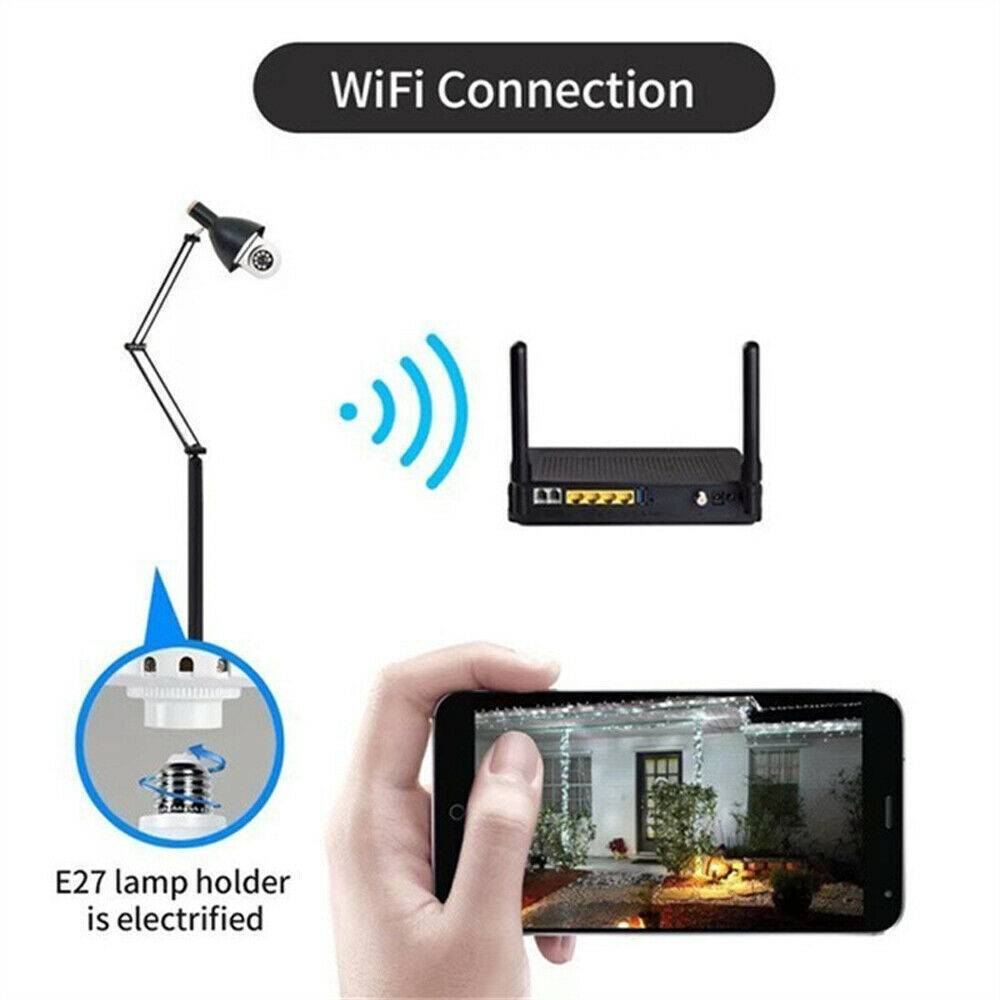 1080p Light Bulb Security Camera – Smart WiFi Home Protection