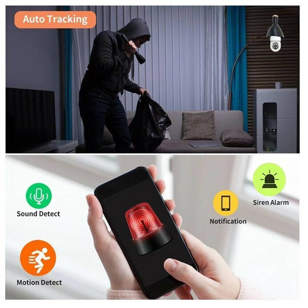 1080p Light Bulb Security Camera – Smart WiFi Home Protection